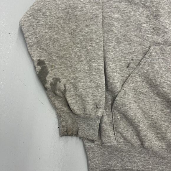 Vintage 90s Carhartt Grey Boxy Distressed Hoodie - Picture 2 of 5